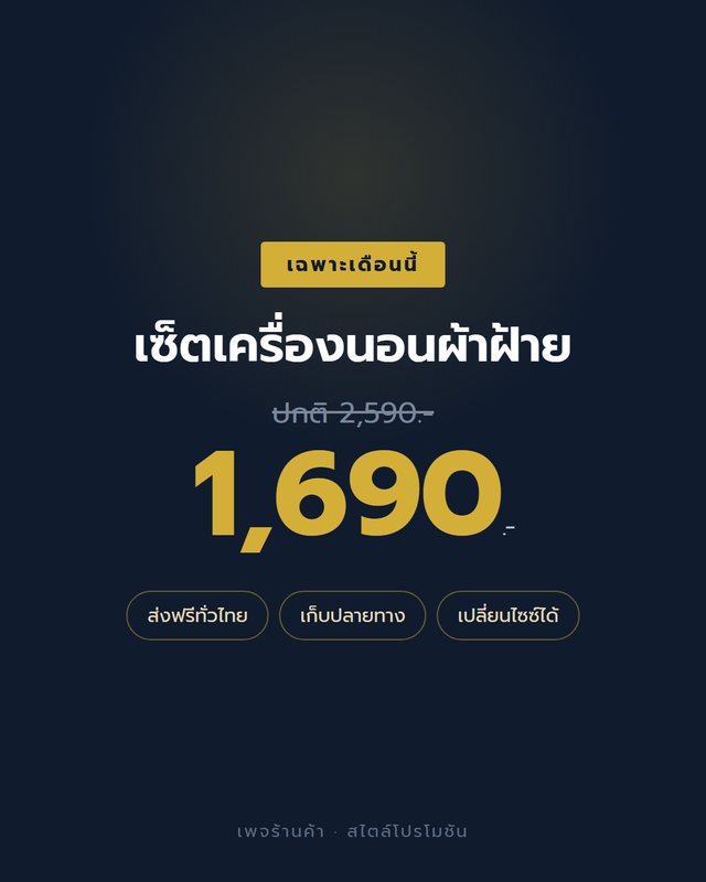 ตัวอย่างงานออกแบบสไตล์โปรโมชัน เพจร้านค้า