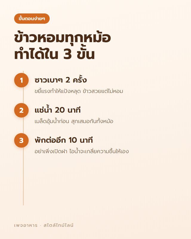 ตัวอย่างงานออกแบบสไตล์ไทม์ไลน์ เพจอาหาร